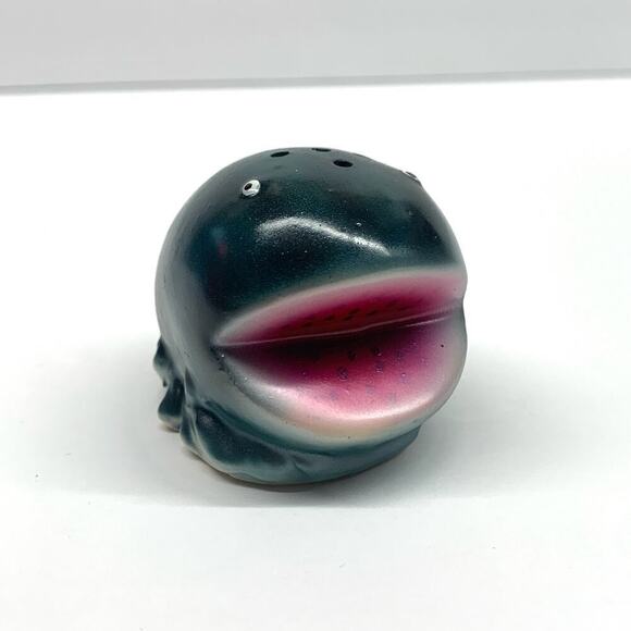 VTG Replacement Wide Mouth Watermelon Whale Miniature Pepper Shaker Unusual RARE - Picture 1 of 9